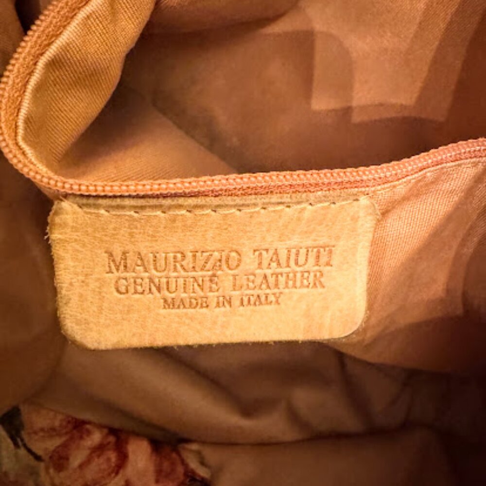 Floral leather hobo bag – Maurizo Taituti - Picture 2 of 11